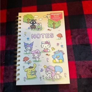 Hello Kitty Spiral Notebook with Colorful Characters